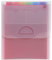 Exacompta 55798E Premium Kunststoff-Fächermappe Crystal für DIN A4 hoch 6 vollfarbige Fächer mit 2 Etikettenhalter für Visitenkarten inklusive 2 Etikettenbögen, Ordnungsmappe transparent