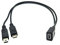Duttek Mini USB Y Splitter Cable, Mini USB female to Micro USB Male and Mini USB Male 2 in 1 Splitter Male to Female Charging Cable Cord -Black (10inch/30cm)