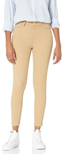 Amazon Essentials Damen Elastische Skinny-Jeans Mit Mittlerer Leibhöhe, Helles Kamelbraun, 38 Kurz