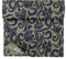Linen & Cotton Tischläufer Florian mit Blumen Motiv - 100% Leinen, Beige Blau (34 x 250 cm) Beschichtet Eckig Läufer Stoff Wasserdicht Fleckschutz rutschfest Pflegeleicht für Garten Outdoor