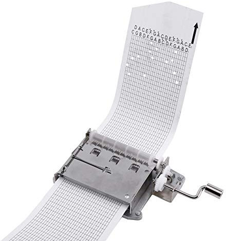 30-Note Music Box Maker Kit, Handkurbel Klebeband Spieluhr, Geschenke Wohnkultur, einfach zu DIY, Bewegungsteil + Puncher + 3 Streifen