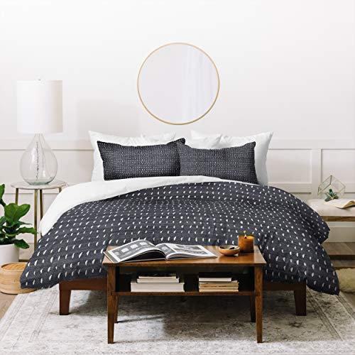 Deny Designs Holli Zollinger Bogo Denim Rain Bettwäsche-Set mit 2 Kissenbezügen, Polyester, blau, Queen/Full