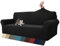 MAXIJIN Jacquard Sofabezug 3 Sitzer 1 Stück Couch Bezug rutschfest Schonbezug Sofa für Wohnzimmer Stretch-bezüge für Hunde Haustiere mit Anti-Rutsch-Schäume (3 Sitzer, Schwarz)