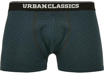 Urban Classics Herren Boxer Shorts 3-Pack Boxershorts, btlgrn/dkblu+bur/dkblu+wht/blk, L
