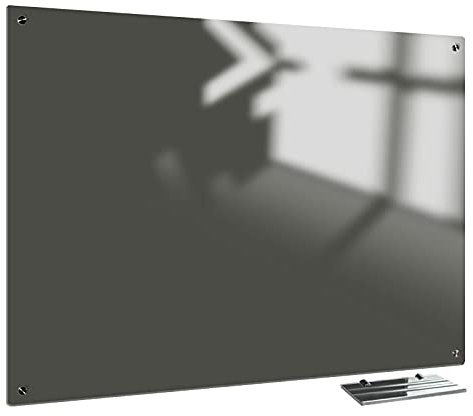 Whiteboard Glas Solid Grau Magnetisch 100x200 cm | Sam Creative Whiteboard | Design Whiteboard aus Glas