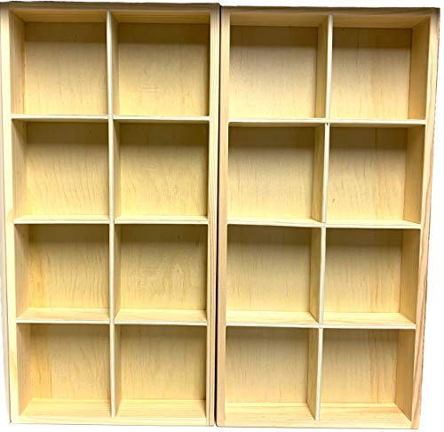 Eledoll Puppenhaus-Möbel, Holzgitterregal, Puppenmöbel für Sammlerstücke, Miniaturen im Maßstab 1:6, 29,2 cm, Modepuppen-Kleiderschrank, DIY-Puppenhaus, 32,5 cm, 32,5 cm, 32,5 cm hoch, 2 Stück, 2 x 4