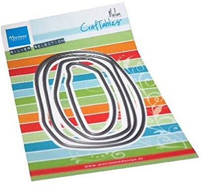 Marianne Design Craftables, lange Hintergründe von Marleen, für Papierbastelprojekte, Einheitsgröße, silber oder weiß