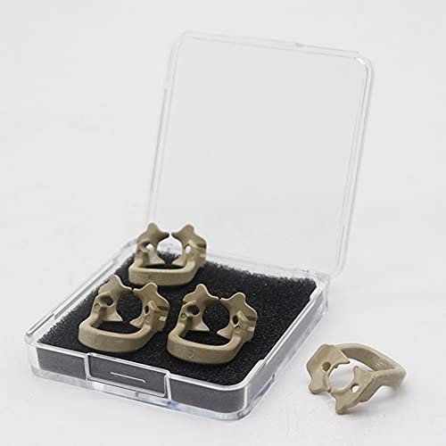 WZCXYX 4 Teile / 1 Set Zahnmedizinische Gummi Stammklammern Gummi Barriere Clip Harz Material Für Zahnärztliche Laborinstrument Zahnmedizin(Size:groß,Color:braun)