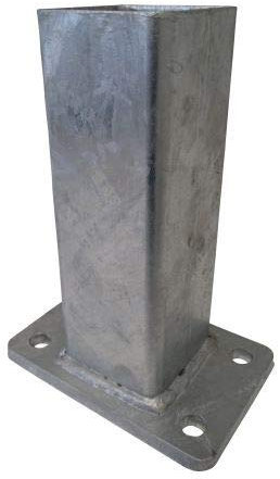 Zaundirekt Spezial Fußplattenadapter für 80x80mm Torpfosten Feuerverzinkt