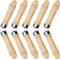 JLNGTHONG 10 Stück Feilenheft, Holzgriff mit Starken Metallhalsbändern Schubkarrengriffe Holzgriffe Lang11cm und 6 mm Loch für Feilen, Raspeln und Meißeln