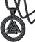 FaithHeart Schwarz Viking Amulett für Herren Männer Nordischer Wikinger Valknut Anhänger Halskette mit Rune Symbol
