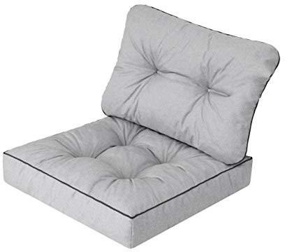Bjird Gartenkissen Sitzauflage auf Gartenmöbel, Rattan, Gartenpolster Polsterauflagen auf Rataanmöbel,Kissen für Rattansessel - Asche - 70x70x40