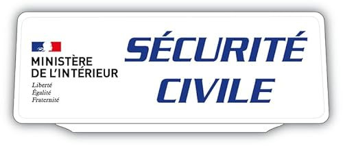 SIGNAL SAFETY Clip Plaque Pare-Soleil Sécurité Civile Rétro-Réfléchissant Blanc