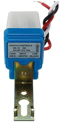 ELEG-AC DC 12V 10A Automatic Lamp Twilight Switch Light Sensor Twilight Switch - (Color: Blue White)