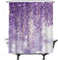 Ulticool Duschvorhang – Hängepflanze Natur Blumen - 180 x 200 cm - waschbar - Anti Schimmel - mit 12 Ringen - Lila