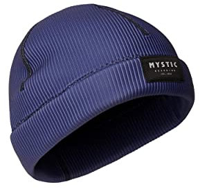 Mystic Watersports - Surf Kitesurf & Windsurfing 2mm Neopren Neoprenanzug Beanie Mütze - Navy - Flatlock - M-Flex (70%)
