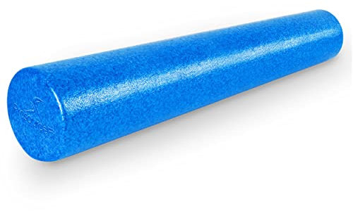 ProsourceFit High Density Foam Rollers 36 - inches long,Firm Full Body Athletic Massage Tool for Back Stretching, Yoga, Pilates, Post Workout Muscle Recuperation, Blue