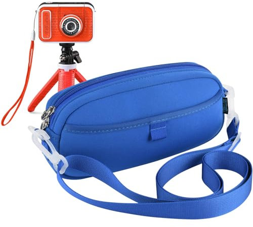 Beautyflier KinderKameratasche für VTech KidiZoom Creator Cam Hold komplette Kamera und Stativ, KameraUmhängetasche für Kinder mit verstellbarem, abnehmbarem Gurt (Kamera nicht im Lieferumfang