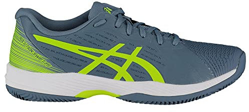 ASICS Herren Solution Swift FF Clay Sneaker, Steel Blue Hazard Green, 44 EU