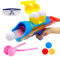 Schneeball Blaster mit Schneeballzange Schneeball Kanone Spielzeug Schneeballschleuder Schneeballpistole Schneeballkampf-Impaktor mit Griff, Outdoor-Schneeballpistole Spielzeug mit Clip+3 Softball