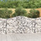 INLIFE 3145640 Lot de 2 gabions à arc haut en fer galvanisé 200 x 50 x 100/120 cm 51,7 kg