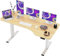 SANODESK QS 160 x 75 cm Escritorio Regulable en Altura Eléctrico Standing Desk Escritorio Elevable Eléctrico con Tablero Telescópico Bidireccional con Función de Memoria (Blanco+Arce)
