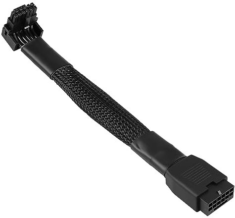GELRHONR 90-Grad-GPU-Verlängerungskabel, 12VHPWR PCIe 5.0 16-polig (12 + 4) Buchse auf Stecker für Grafikkarte RTX 4070 4080 4090 4070ti 4080ti gpu-5,3 Zoll (Typ B)