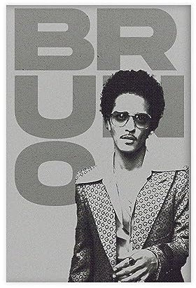 TONFON Bruno Poster & Mars amerikanischer Sänger, Retro-Poster, Leinwand, Poster, Schlafzimmer, Dekoration, Sport, Landschaft, Büro, Raumdekoration, Geschenk, ungerahmt, 30 x 45 cm