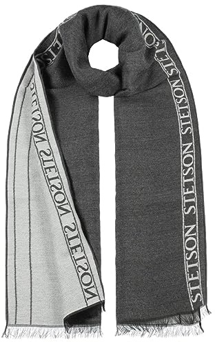 Stetson Logomania Schal Zweifarbiger Winterschal Made in Italy Damen Herren Herbst Winter