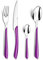 Eclat - Cubertería (24 piezas), color morado