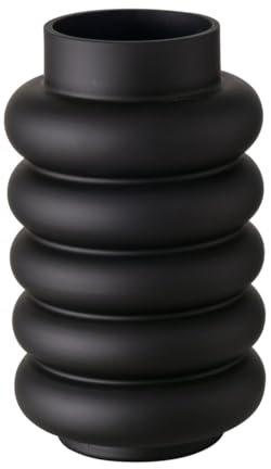 Boltze Ribbo Vase schwarz matt 25cm (1 Stück)