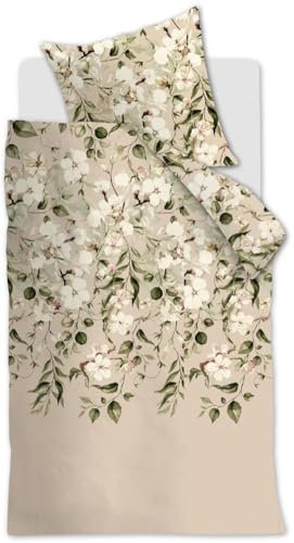Beddinghouse Biber-Bettwäsche-Garnitur Autumn Blossom Farbe Sand Größe 155x220