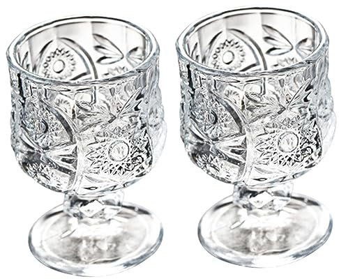 LIFKOME 2 Piezas Copa de vino decoración egipcia copa de cristal de estilo vintage retro vasos de whisky decoración vintage copa de licor de vidrio taza de bebida de estilo vintage Antiguo