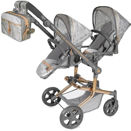 Ziwillings-Puppenwagen Cytix von DeCuevas 90877, Grau