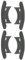 cyclingcolors 4x Embout guidage de lame de volet roulant en PVC noir Coulisse Maintien Treuil Fenêtre Store Ouverture Fermeture Tablier, pour lame alu de 55 x 13mm et 14mm