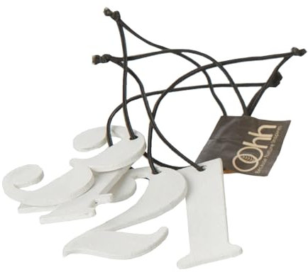 OOhh - Adventskranz Zahlen 1, 2, 3, 4 Adventszahlen aus recyceltem Holz für Kerzen - fair Trade (weiß)