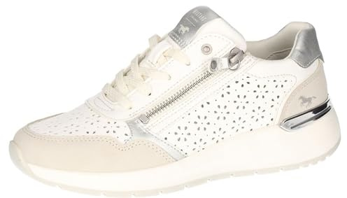 MUSTANG Sneaker Femme 1487-303, Pointure:38 EU, La Couleur:Argent