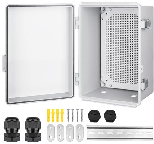 CHENGPI Verteilerkasten Aufputz,Verteilerschrank Industriegehäuse Schaltkasten,IP66 Elektrische Abzweigdose,Verteilerkasten Außen Wasserdicht,Anschlussdose 300×400×170MM