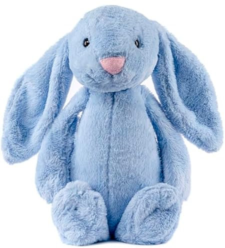Gustaw Groß Kaninchen Figo Plüsch Kuscheltier, Plüschkaninchen-XXL Kaninchen Tier, Weiche und Kuschelige Stofftiere, Plüsch Gross Kaninchen Plüschtier Kinder (Blau, 100cm)