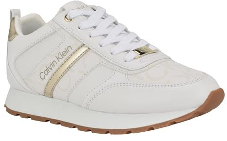 Calvin Klein Damen Carlla Sneaker, White Logo 146, 40 EU