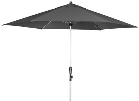 Doppler Mittelstockschirm Profi Ø320 cm, höhenverstellbar und neigbar, rund, UV-beständig, mit Auto-Tilt-Funktion, Polyester Bezug, Anthrazit