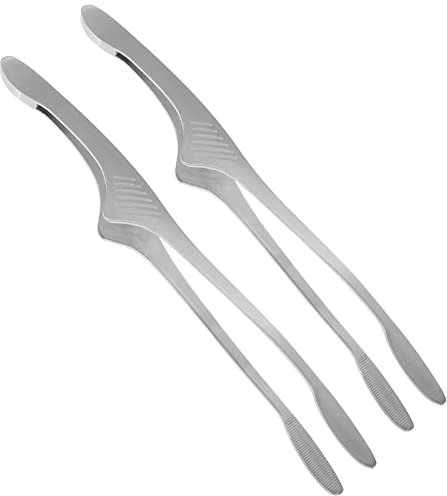 AYCDL 2Pcs Korean BBQ Tongs, Stainless Steel Serving Tongs Kitchen Cooking Tongs Steak Tongs for Cooking, Serving, Barbecue