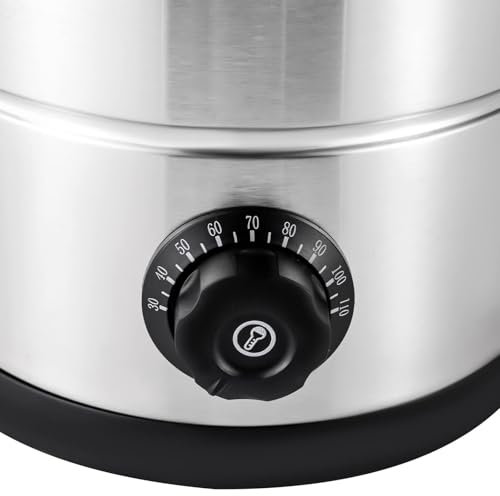 Commercial Stainless Steel Coffee Urn, 8L/10L Large Coffee Dispenser with Removable Filter, Double Insulation, 9 Gears Temperature Adjustable, Automatic Hot Water Dispenser for Any Occasion(8L)