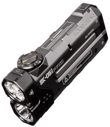 LOOP GEAR SK05 Pro Rechargeable Flat LED Torch with 8000mAh Power Bank, 4360 High Lumens, 10 Lighting Modes, Floodlight & Spotlight, IP68 Bright Flashlight for Camping,Hiking, Emergency & Survival