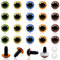 TOAOB 20 Stück Sicherheitsaugen für Häkeltiere Puppenaugen Glitzer 13 mm Kunststoff Basteln Augen 5 Farben Knopfaugen mit Unterlegscheiben Puppe Marionette Plüschtier