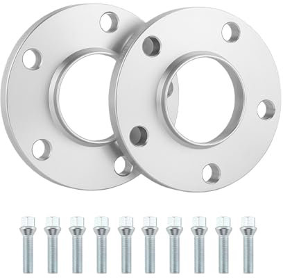 ISINEVER Spurverbreiterung 5x120 30mm 2x15mm 72,6 Kompatibel mit BMW 3er E46 E90 E60 Z4 mit Radschrauben M12x1.5 Spurplatten Distanzscheibe Silver