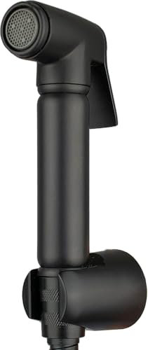 Xcel Home Black Handheld Douche Sprayer Kit Brass Toilet Bidet Sprayer for Hygiene 1.5m Hose & Wall Mount Muslim Shower for Toilet, Jet Spray, Bidet Shower Kit