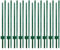 ARIFARO Zaunpfosten 215cm Robuste Metallpfosten Zusammensetzbar, Packung mit 10, Kein Graben Garten U-Pfosten für Drahtzaun Stahlpfosten für Hof, Outdoor-Draht