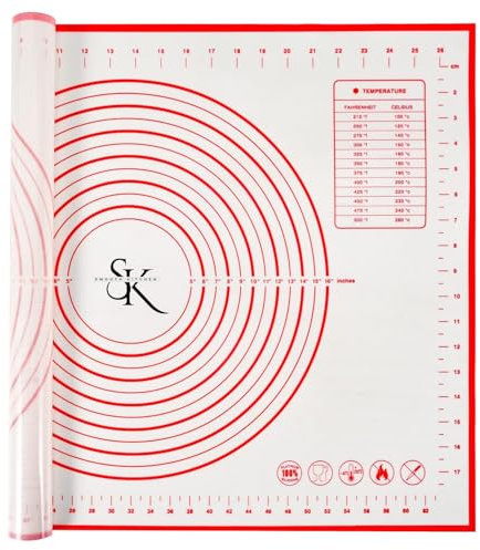 Smooth Kitchen XL Silicone Kneading Mat (71x51cm) – Non-Stick, Extra-Thick, Food-Grade Baking Mat for Dough, Pastry, Fondant & Rolling – Heat Resistant, Easy Clean, No Slip