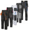 Art.Master Arbeitshose Herren Classic Anthrazit/Orange Größe 54 - Bundhose mit Kniepolstertaschen 8 Taschen Stretchbund - robuste Arbeitshose für Handwerk BAU Werkstatt Industrie Männer
